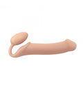 IMBRACATURA DILDO STRAP-ON FLESSIBILE MORBIDO SILICONE NUDE XL