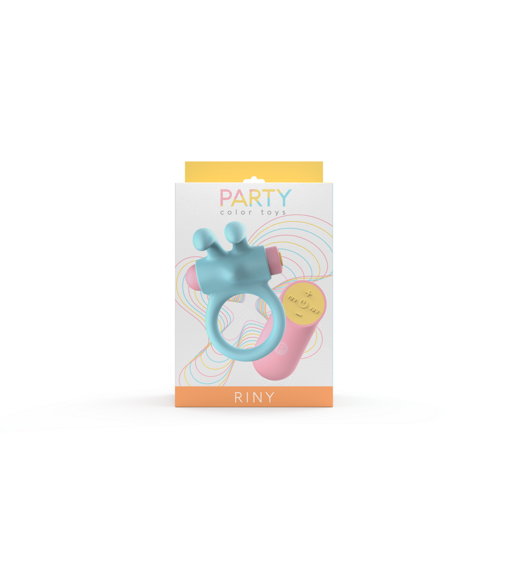 ANELLO VIBRANTE RINY CON CONTROLLER USB IN SILICONE BLU