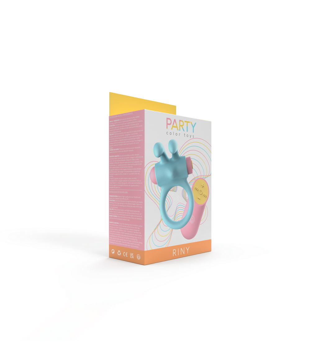 ANELLO VIBRANTE RINY CON CONTROLLER USB IN SILICONE BLU