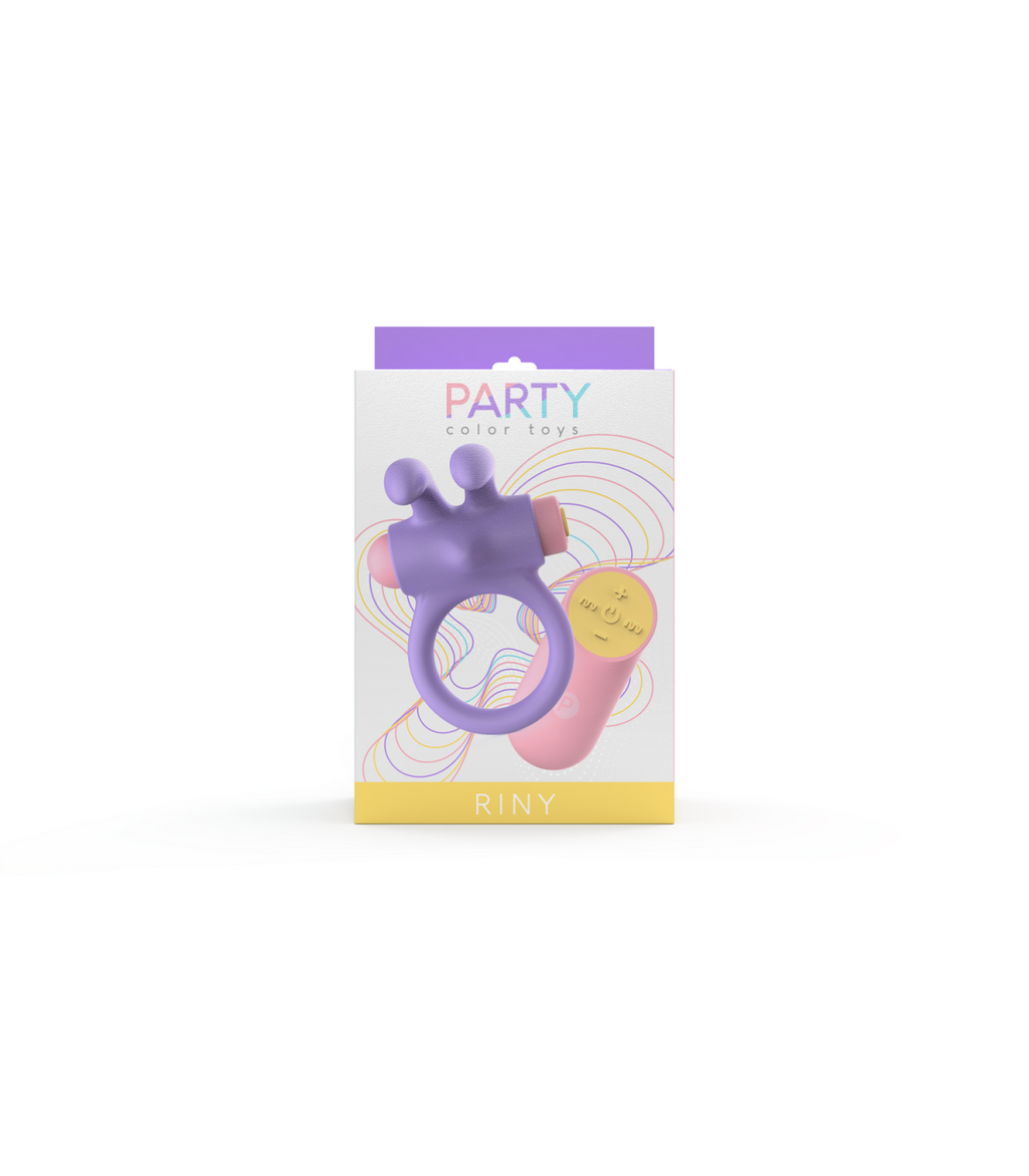 ANELLO VIBRANTE RINY CON CONTROLLER USB IN SILICONE LILLA