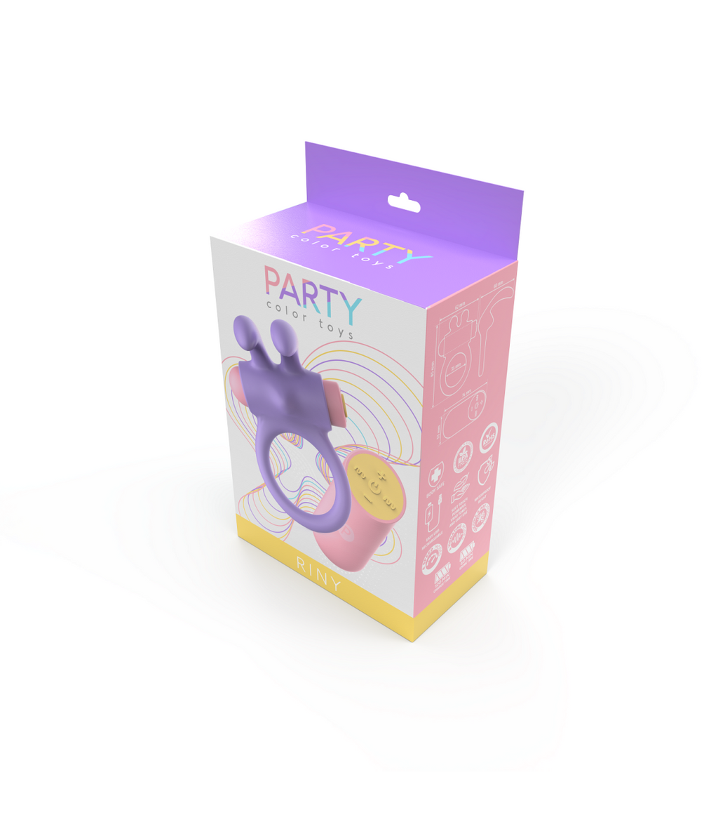 ANELLO VIBRANTE RINY CON CONTROLLER USB IN SILICONE LILLA