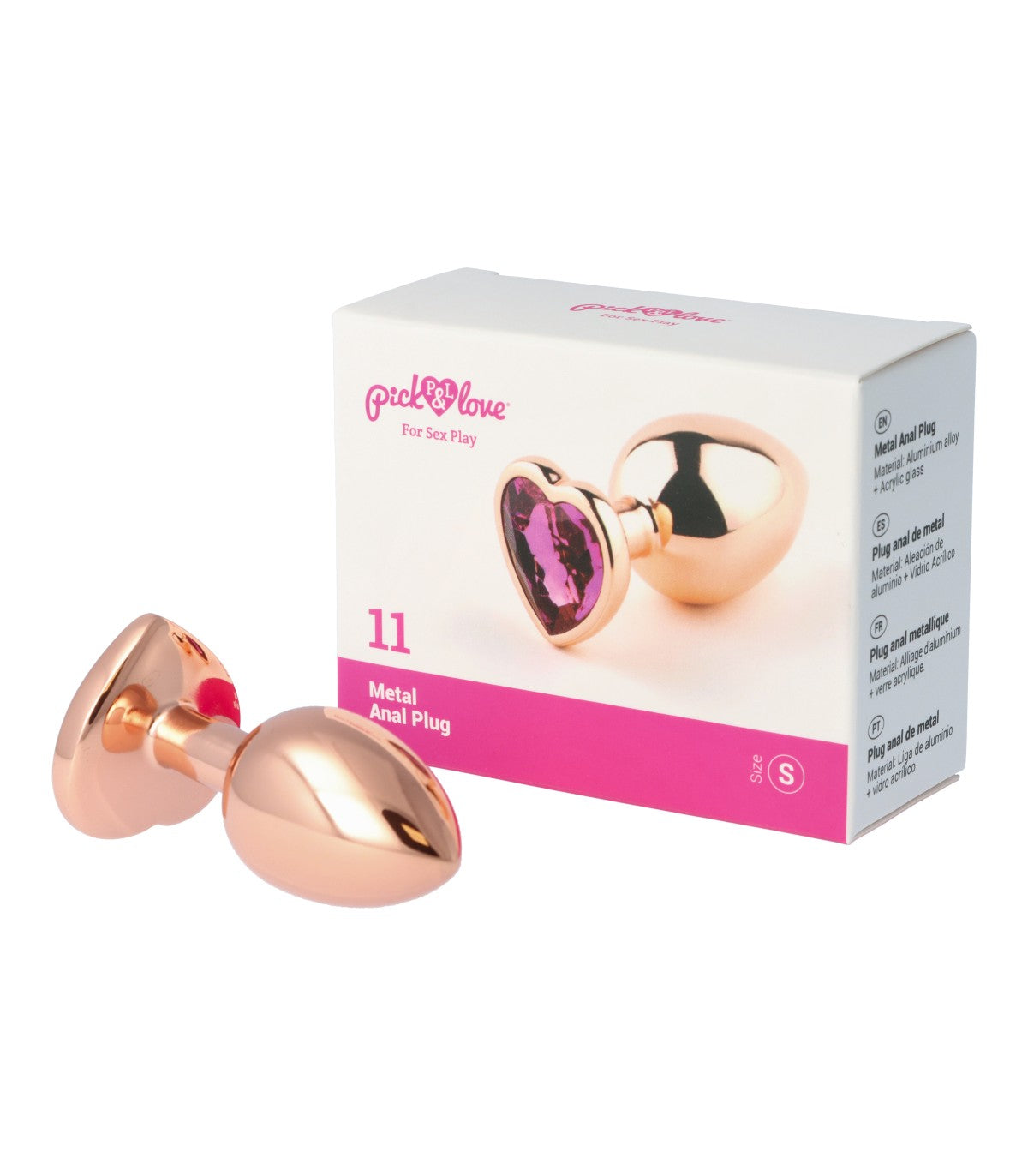 N. 11 PLUG ANALE IN METALLO TAGLIA S