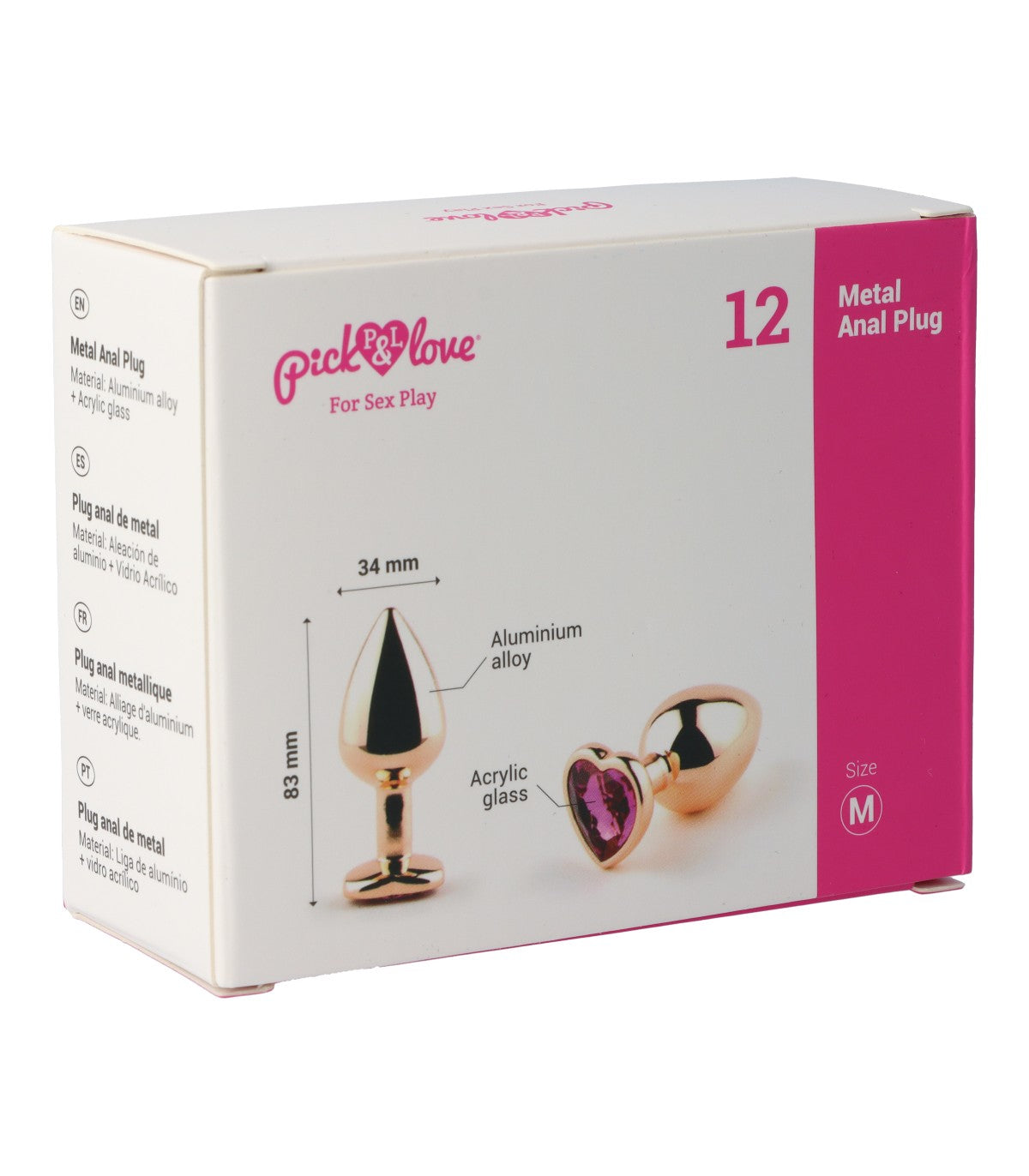 N. 12 PLUG ANALE IN METALLO TAGLIA M