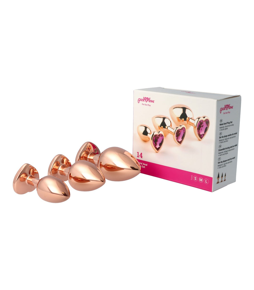 SET DI TAPPI ANALI IN METALLO N. 14