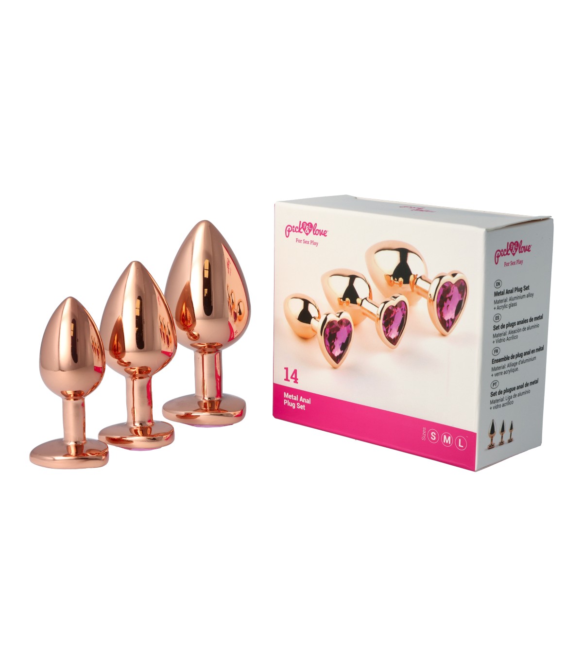 SET DI TAPPI ANALI IN METALLO N. 14