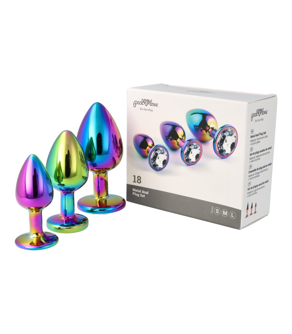 SET DI PLUG ANALI IN METALLO N. 18