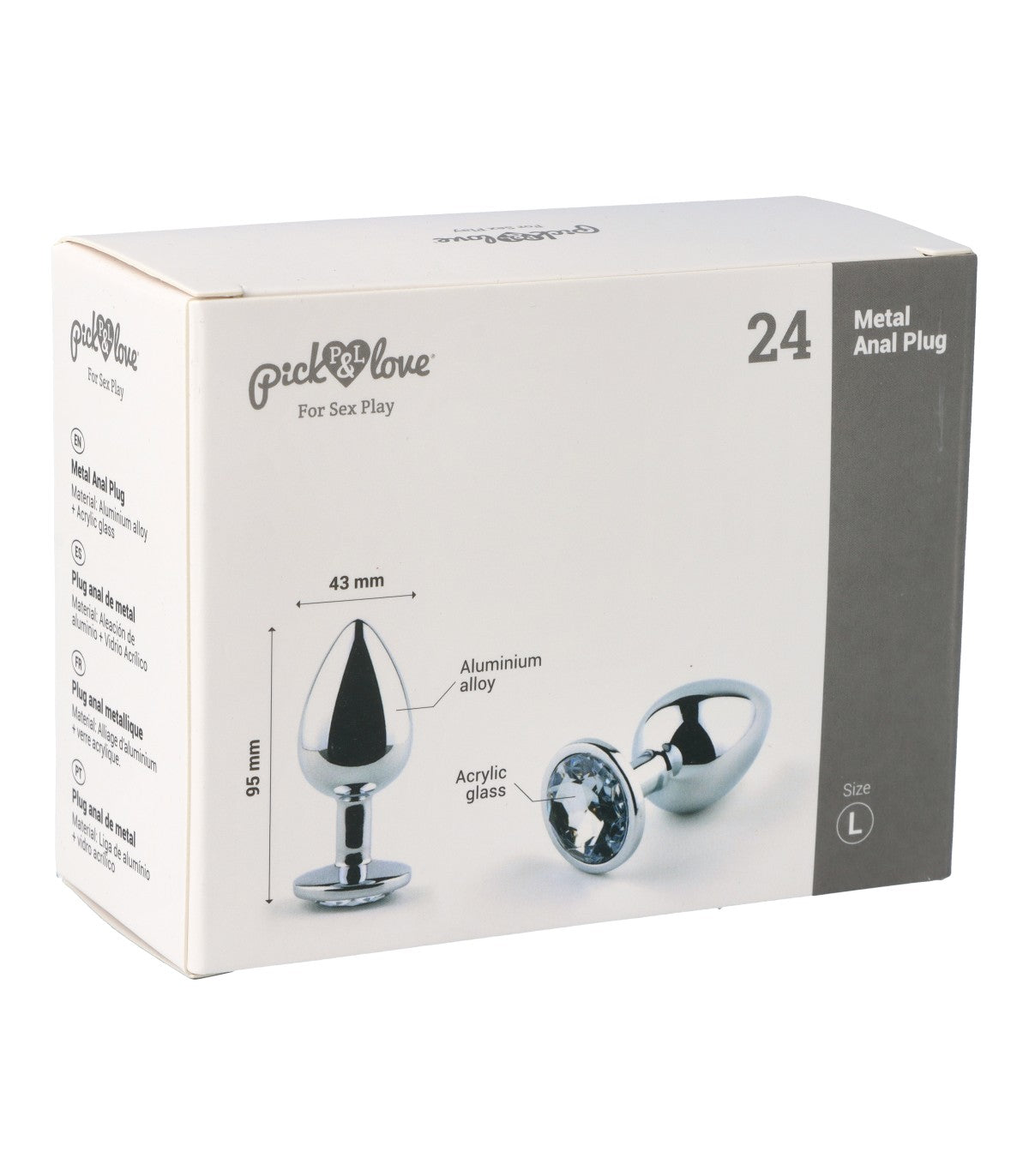 Plug anale in metallo n. 24 taglia L