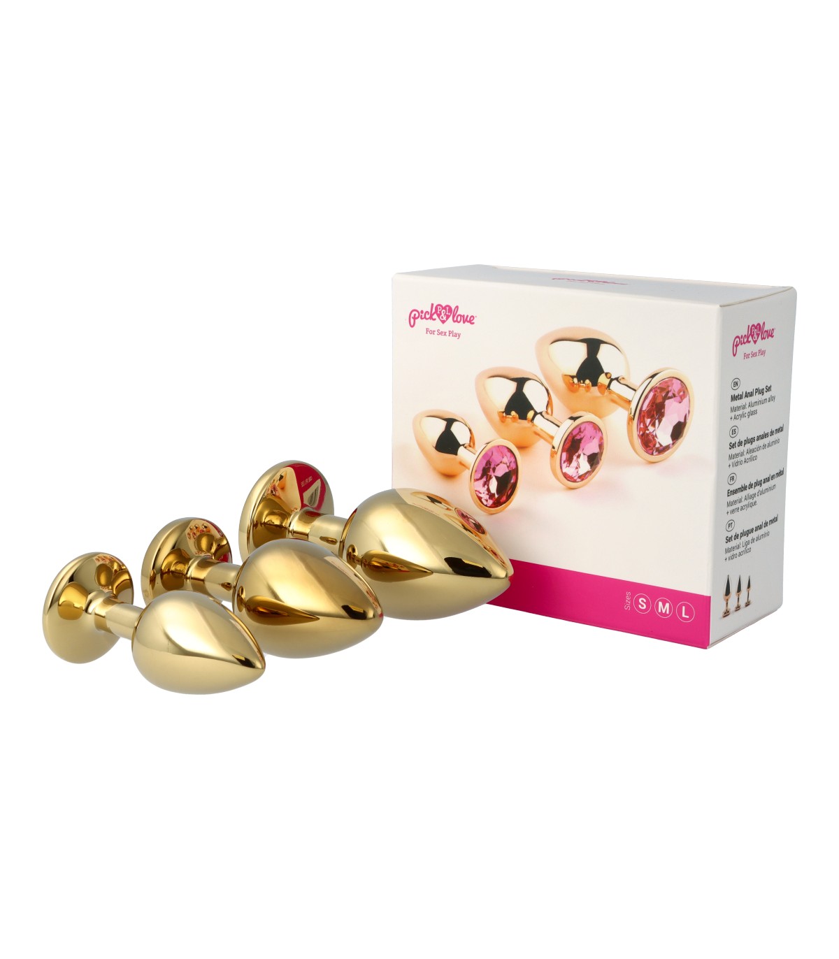 SET DI PLUG ANALI IN METALLO N. 32