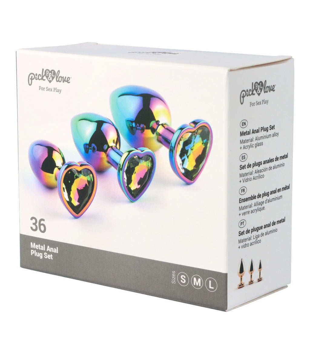 SET DI PLUG ANALI IN METALLO N. 36