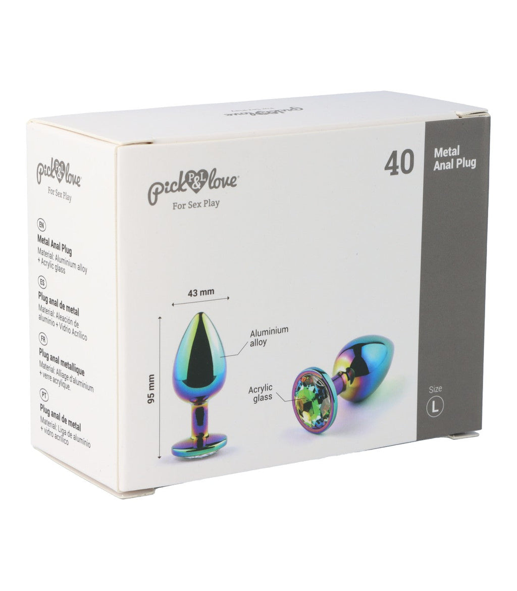 Plug anale in metallo n. 40 taglia L
