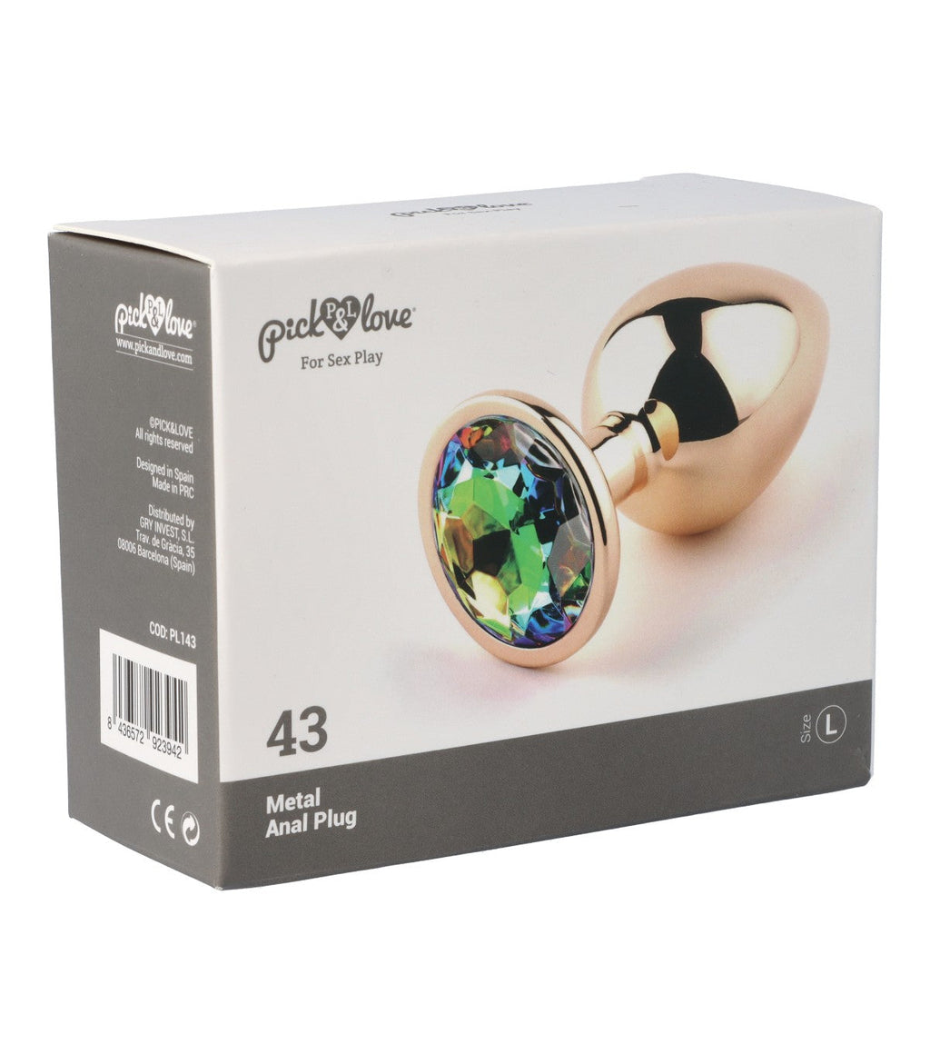 Plug anale in metallo n. 43 taglia L