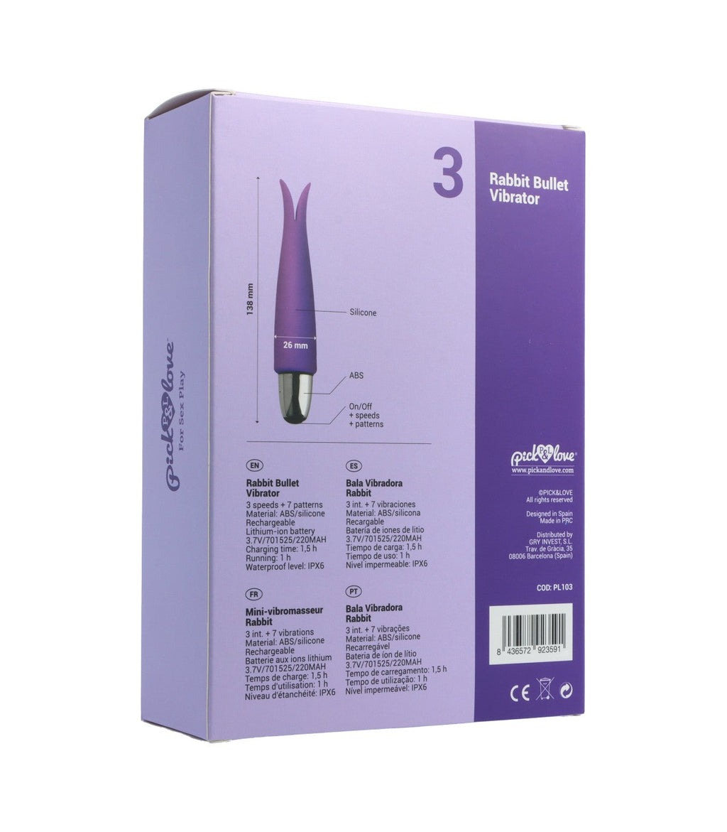 VIBRATORE A PROIETTILE CONIGLIO N. 3