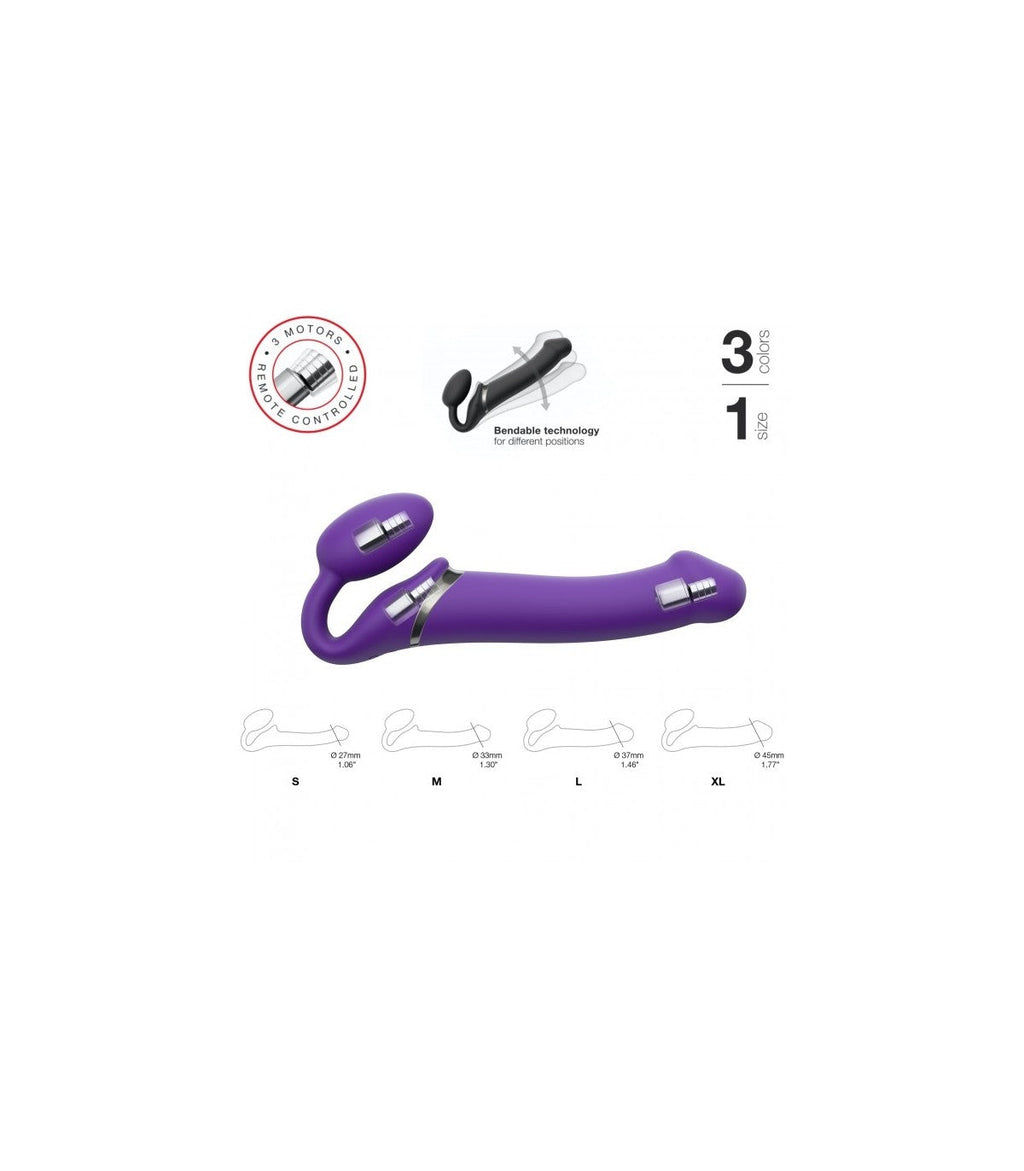 Cablaggio USB a doppia vibrazione in silicone flessibile con telecomando viola M