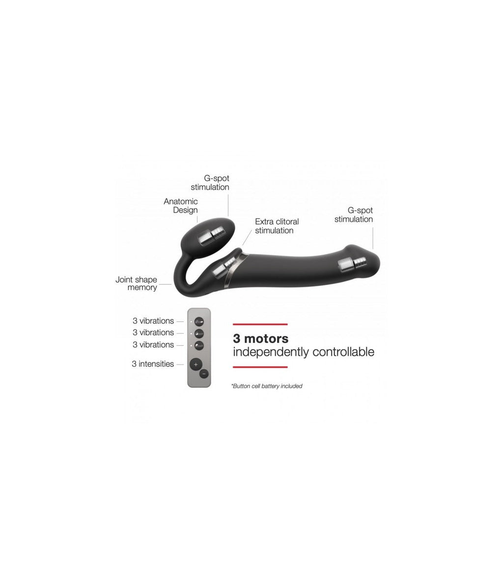 Cablaggio USB a doppia vibrazione in silicone flessibile con controllo nero M