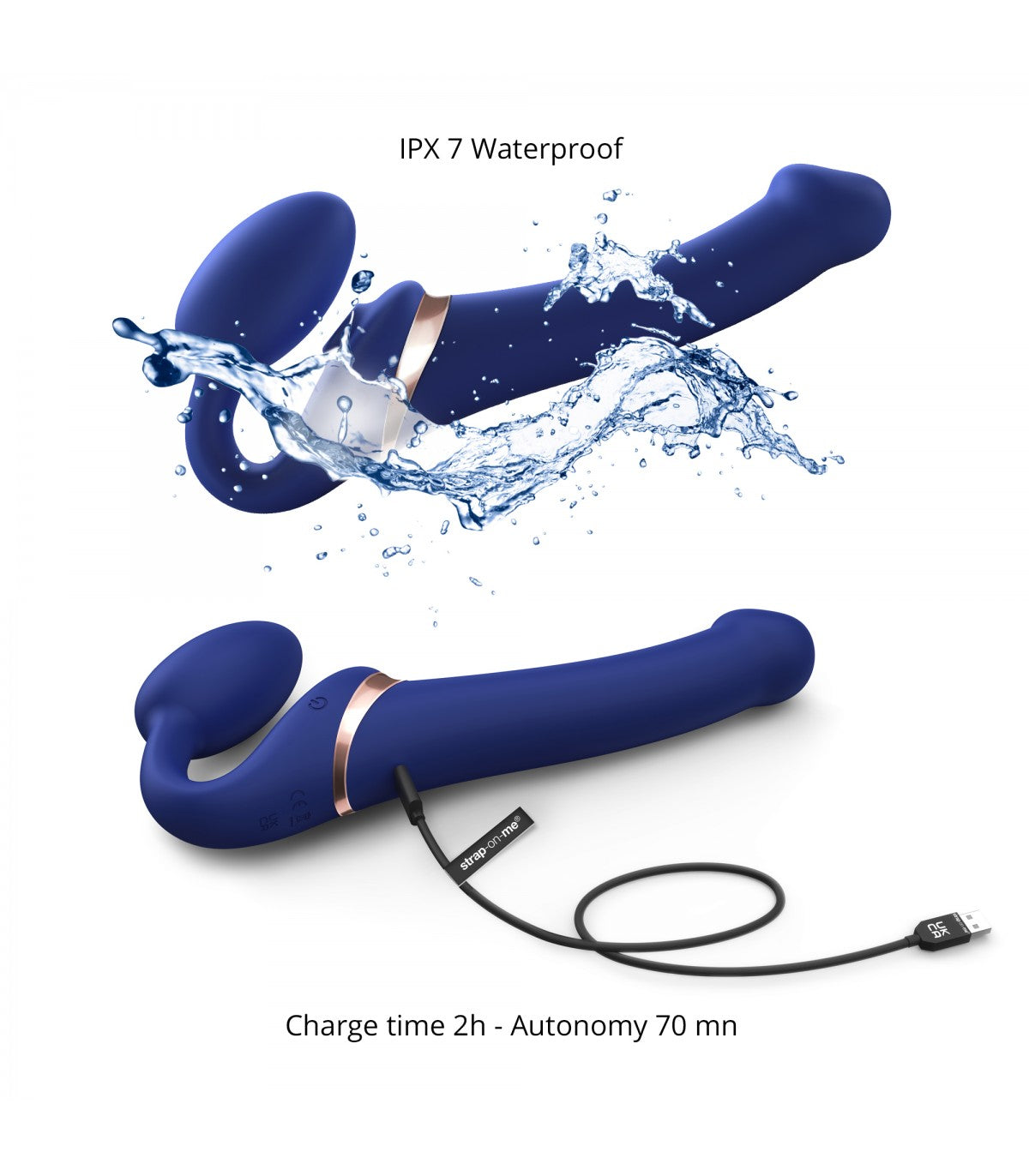 IMBRACATURA REGOLABILE MULTI ORGASMO S BLU