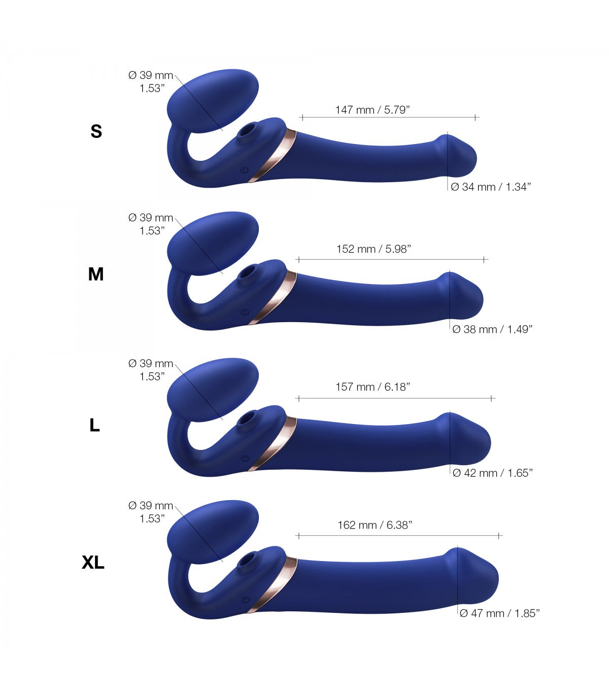 IMBRACATURA REGOLABILE MULTI ORGASMO L BLU