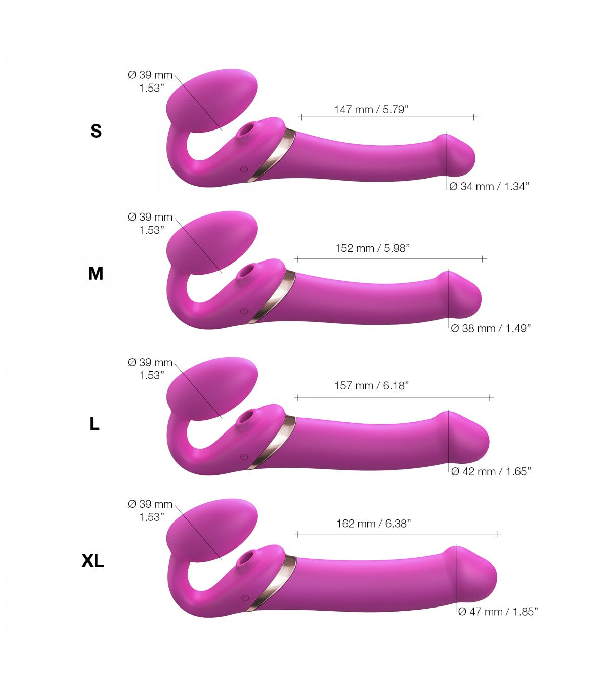 IMBRACATURA REGOLABILE MULTIORGASMO M FUCSIA