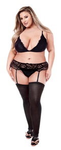 BACI 3 PEZZI REGGISENO, GIARDINIERA E SLIP ECO COMPLETO NERO, QS
