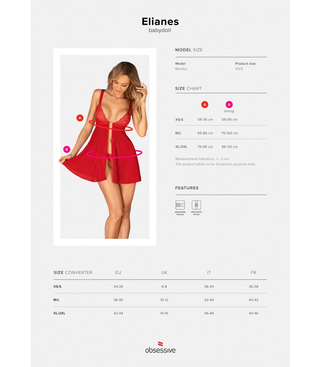 BABYDOLL E PERIZOMA ELIANES M/L
