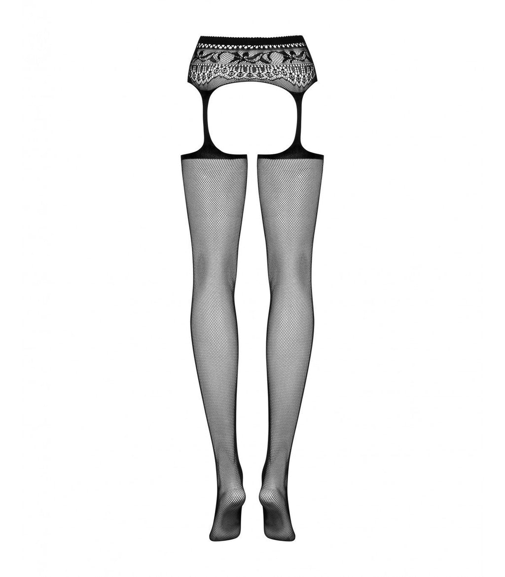 CALZE CON GIARRETTIERA S307 NERO S/M/L