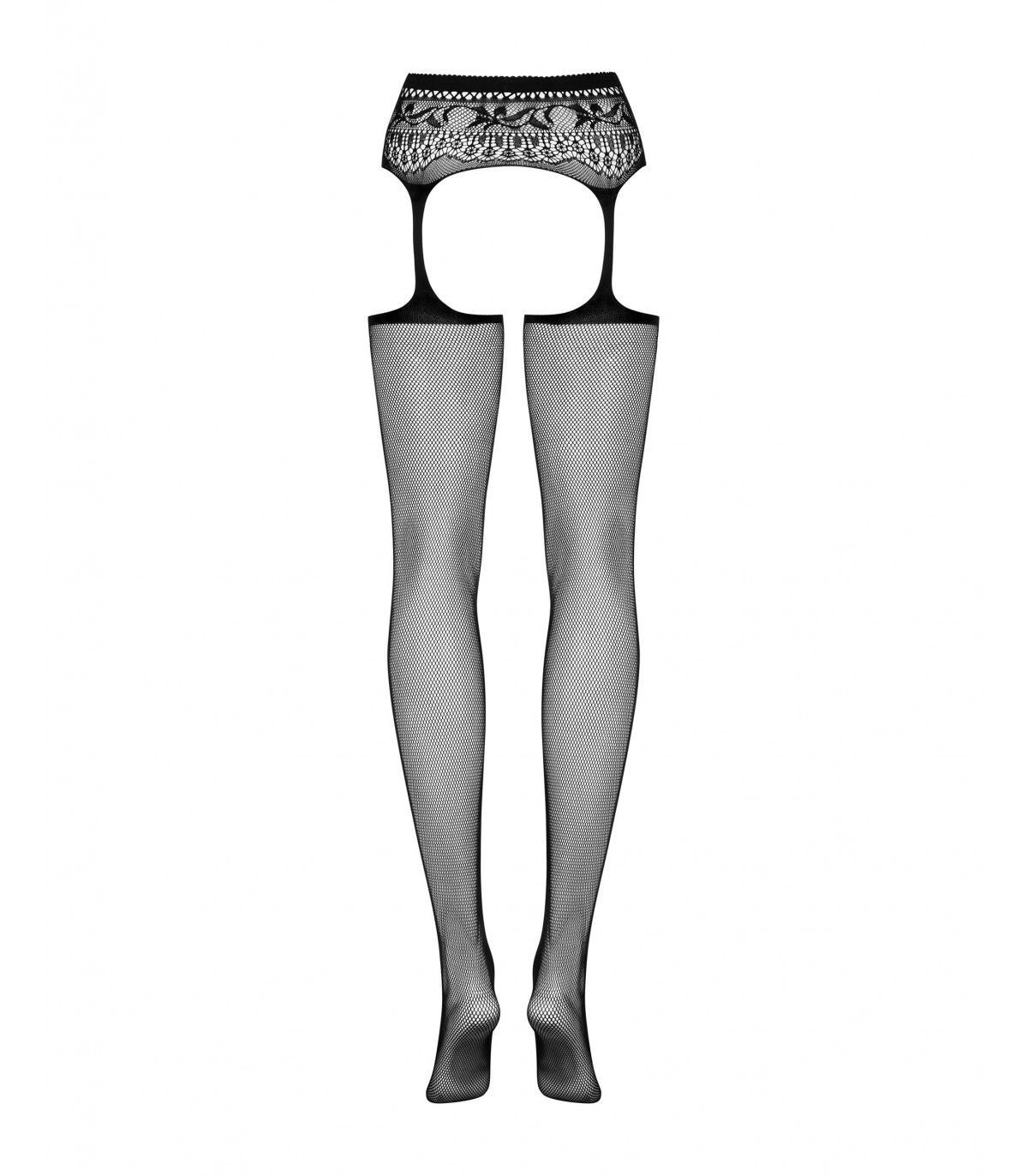 CALZE CON GIARRETTIERA S307 NERO S/M/L
