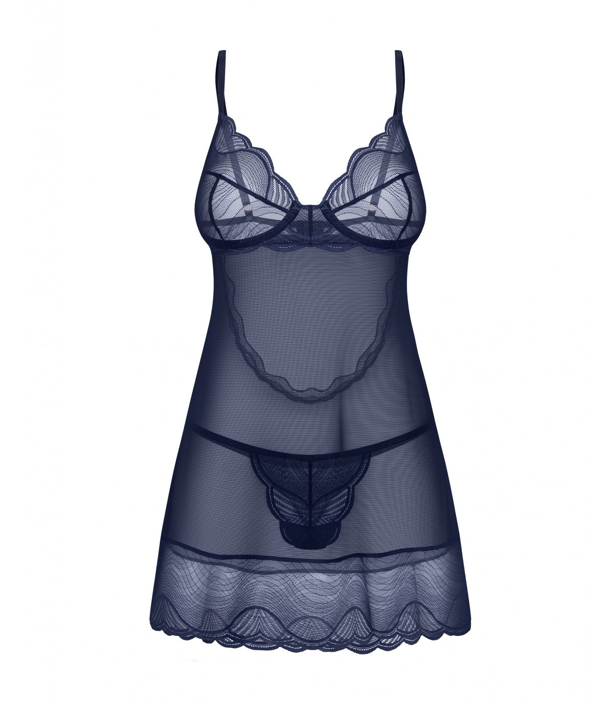 CAMICIA E PERIZOMA BLU DA NOTTE XL/2XL