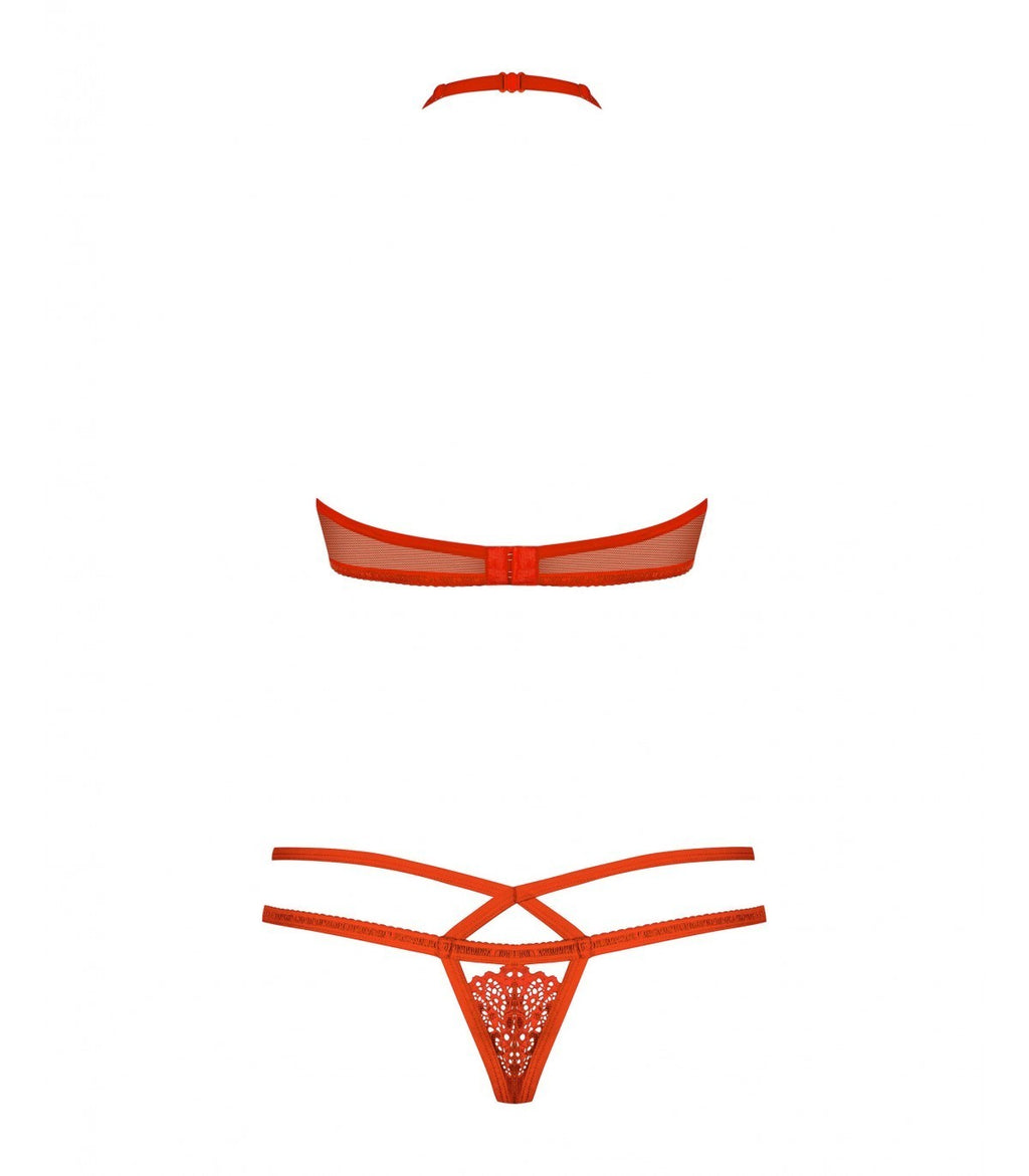 838-SET-3 SET 2 PEZZI ROSSO S/M