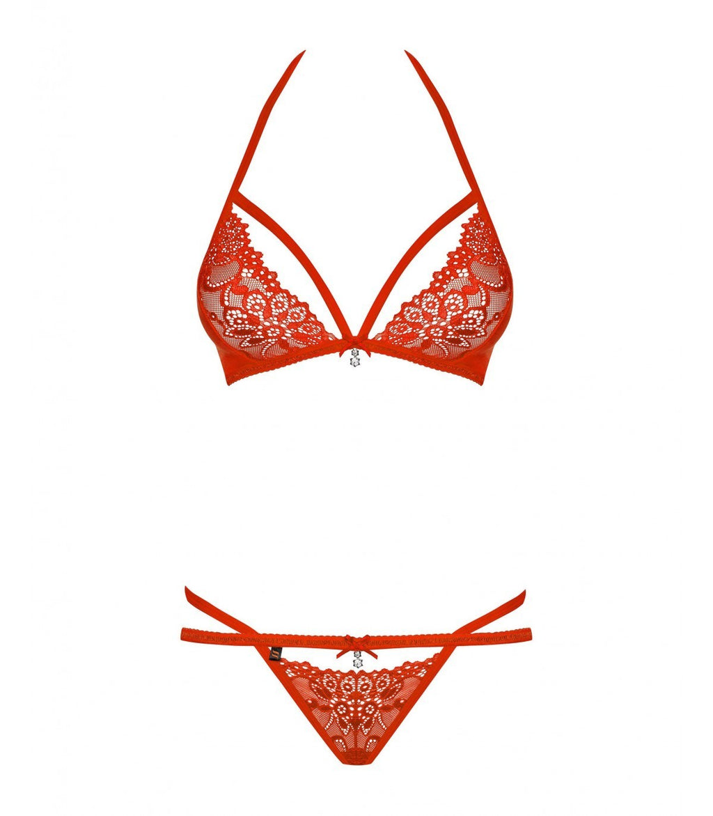 838-SET-3 SET 2 PEZZI ROSSO L/XL