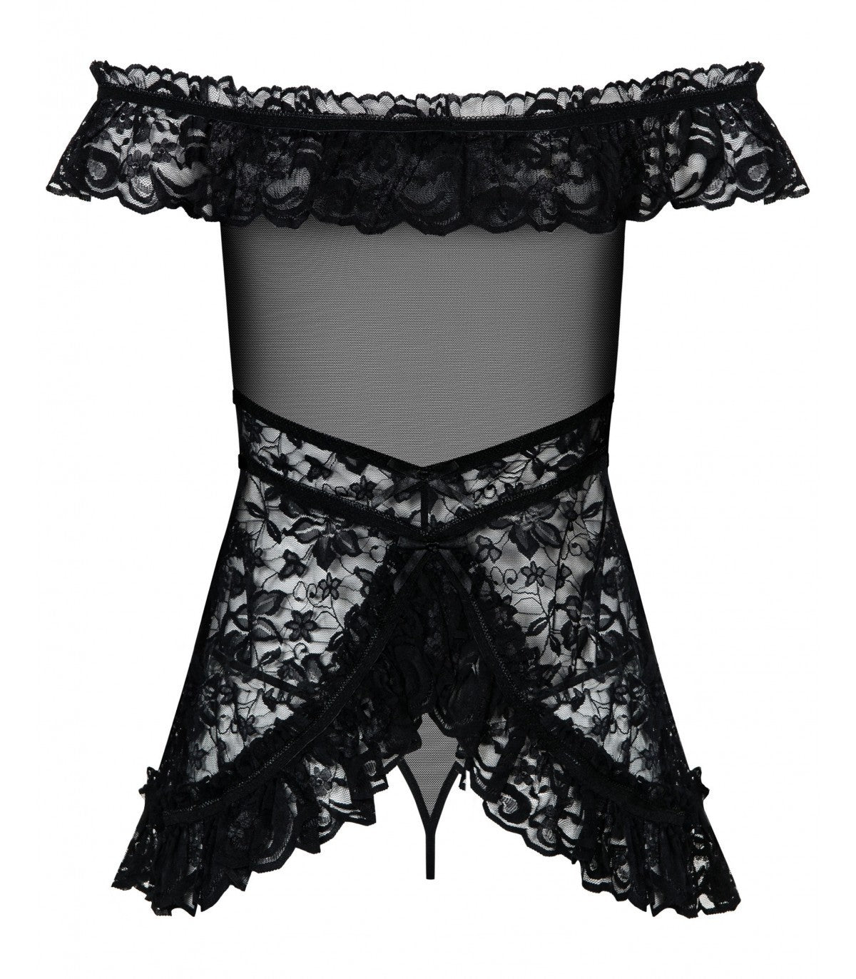 CAMICIA E PERIZOMA FLORES NERI S/M