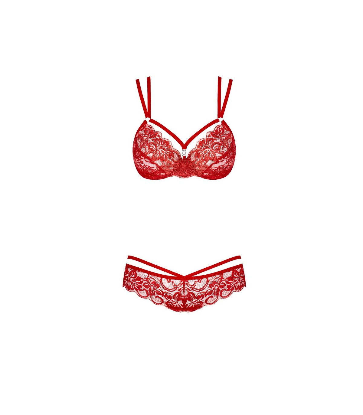 860-SET-3 SET 2 PEZZI ROSSO S/M