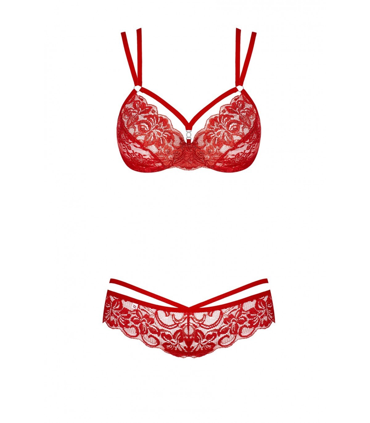 860-SET-3 SET 2 PEZZI ROSSO S/M