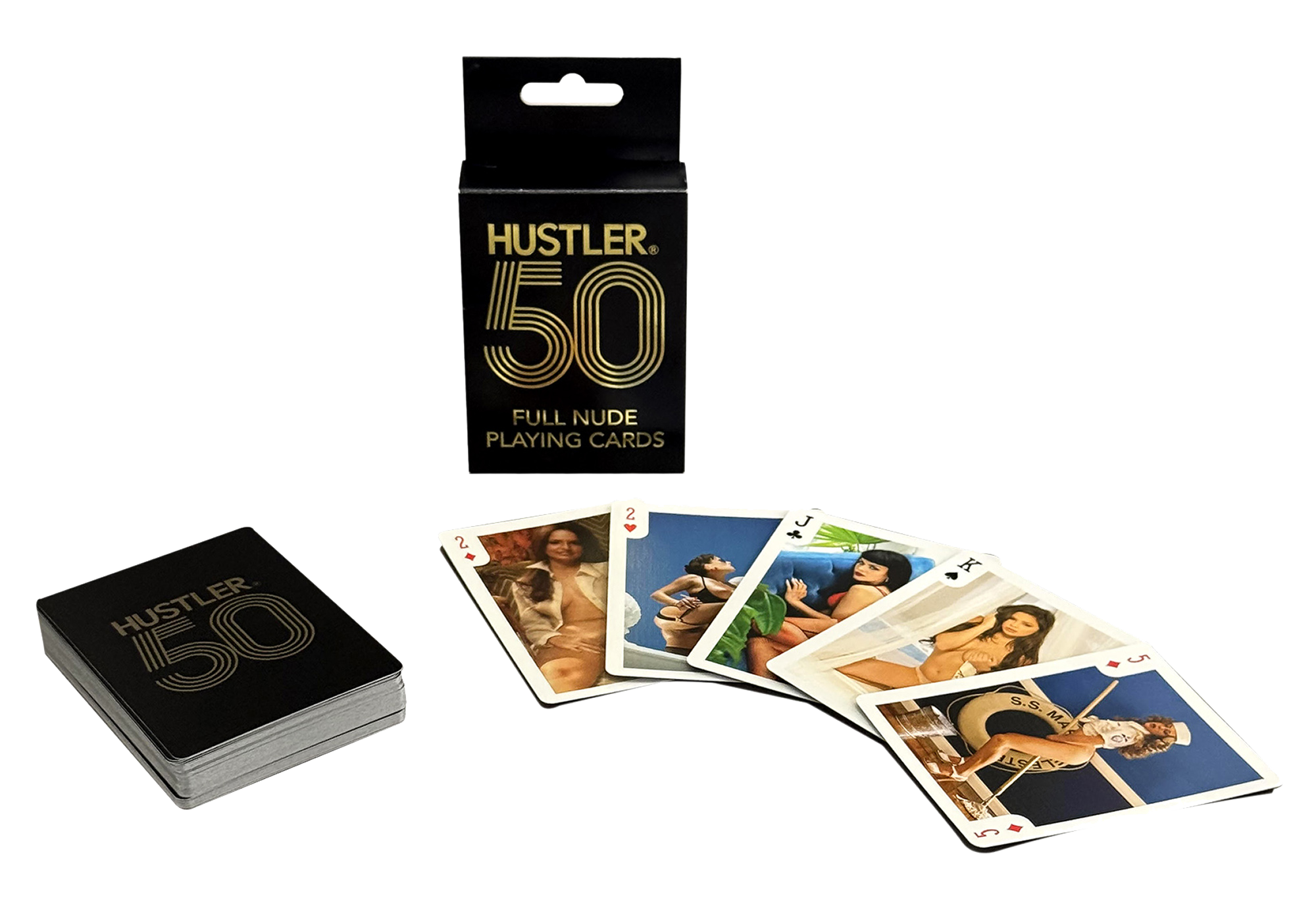 HUSTLER 50 CARTE DA GIOCO COMPLETAMENTE NUDE
