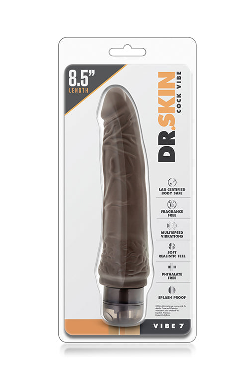 DR. SKIN COCK VIBE 7 POLLICI CIOCCOLATO