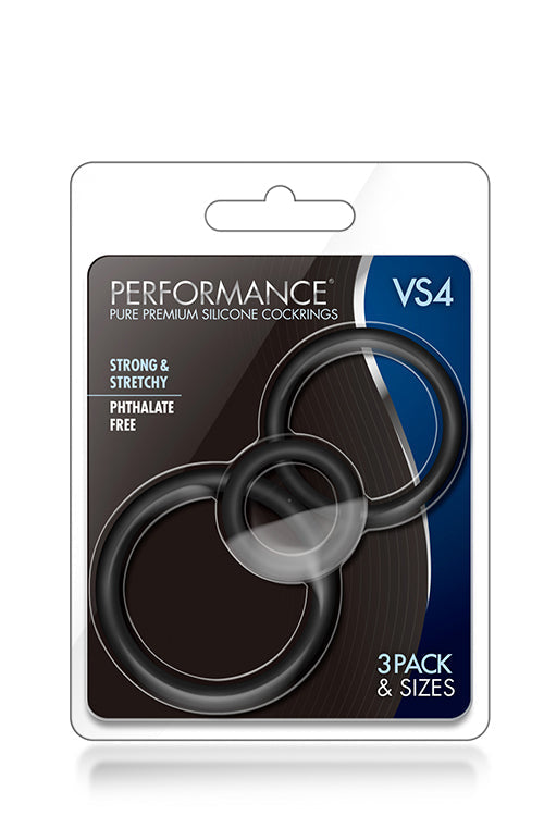 SET ANELLI PER IL PENE PERFORMANCE VS4 NERO