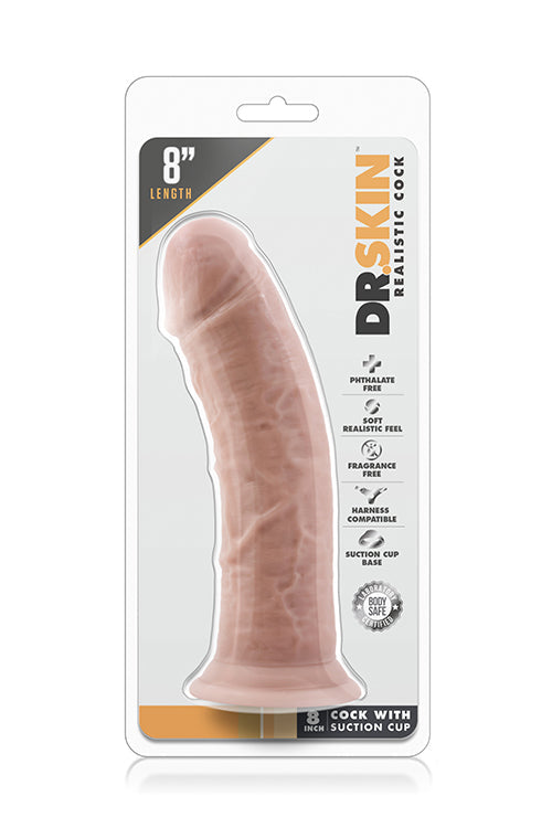 DR. SKIN 8 POLLICI COCK VENTOSA VANIGLIA