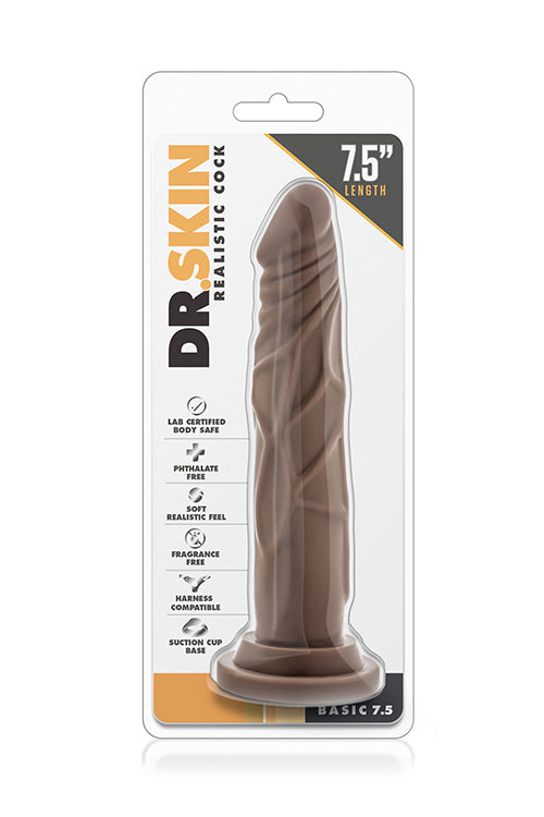 DR. SKIN REALISTIC COCK 7.5 CIOCCOLATO