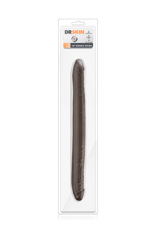 DR. SKIN 16 POLLICI DOPPIO DILDO CIOCCOLATO
