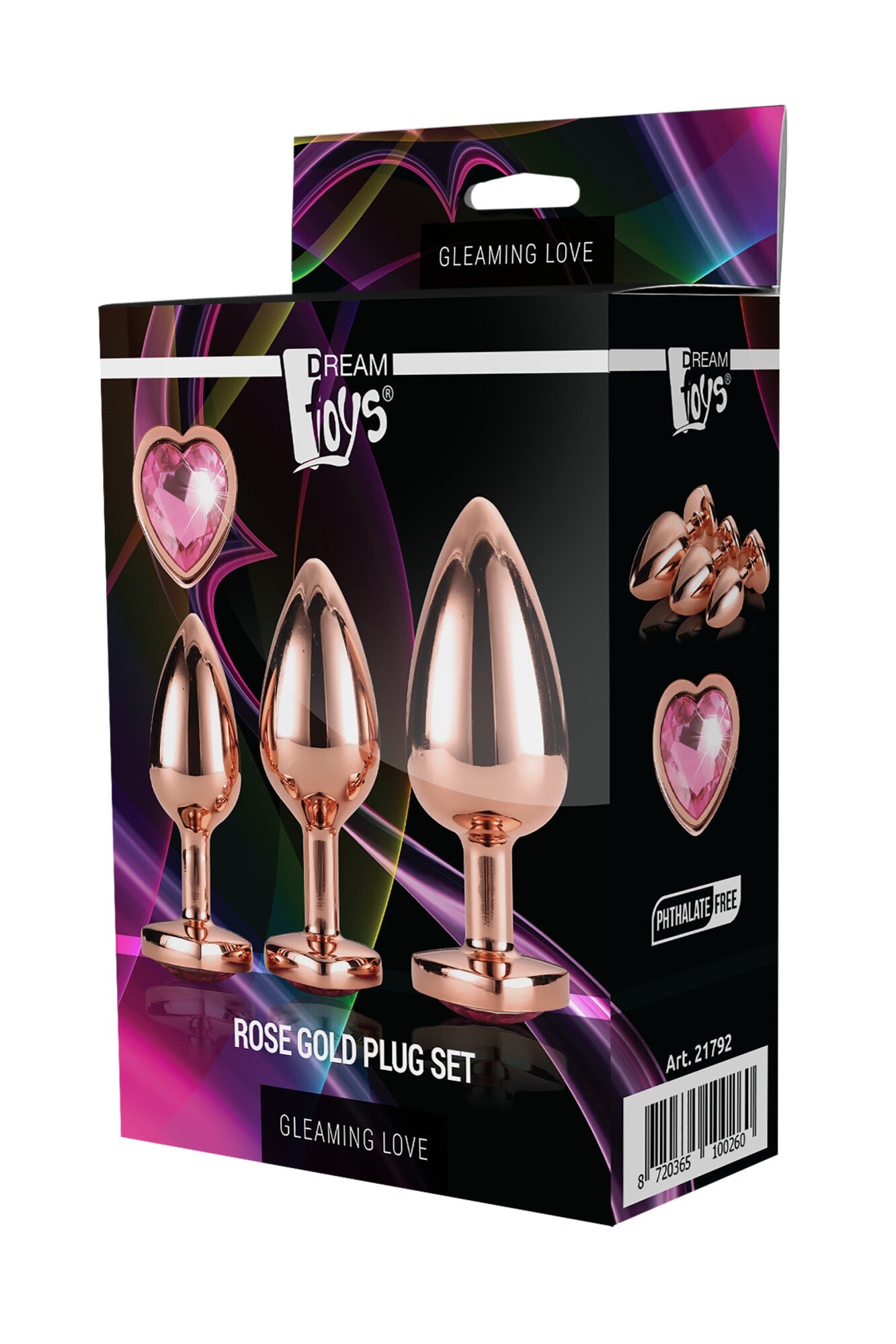 SET DI SPILLE GLEAMING LOVE IN ORO ROSA